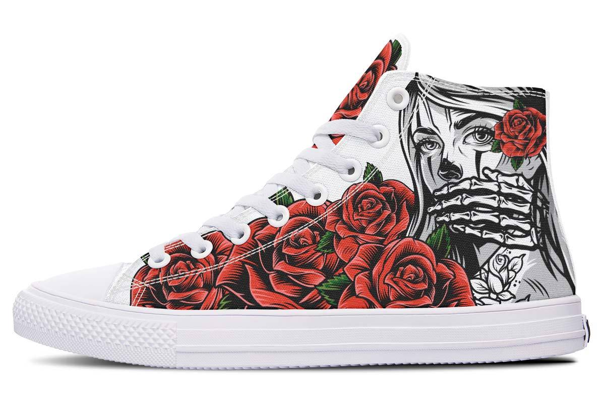 Printed Couple High-top Canvas Shoes