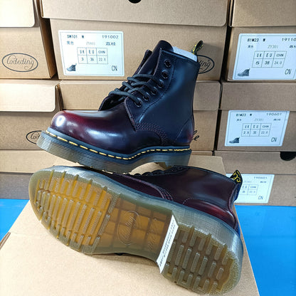 Botas altas con cordones estilo británico para hombre y mujer