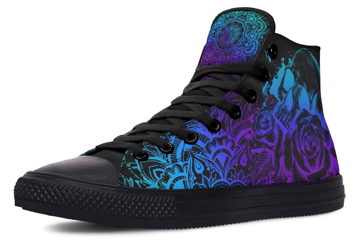 Printed Couple High-top Canvas Shoes