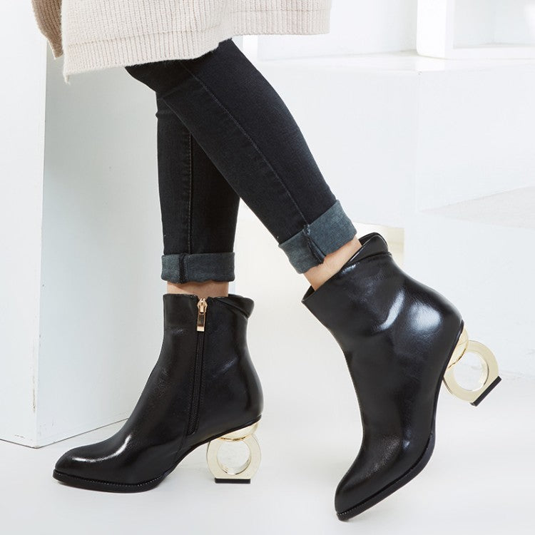 Botas cortas otoño e invierno zapatos de tacón mujer