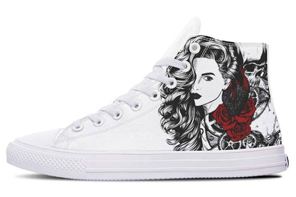 Printed Couple High-top Canvas Shoes