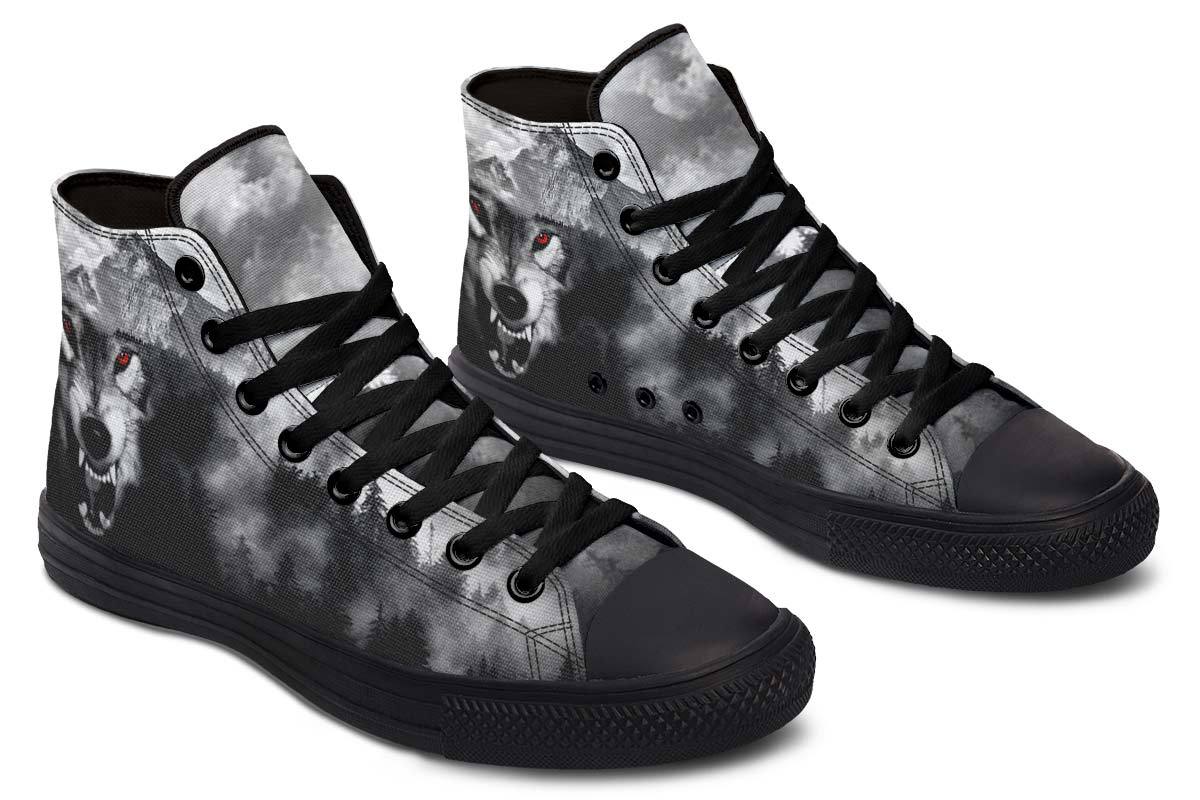 Printed Couple High-top Canvas Shoes