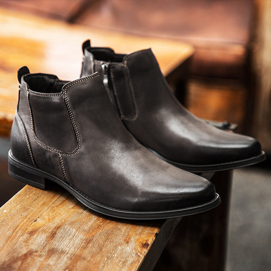 Botas Martin informales para hombre, botas cortas, ropa de trabajo británica de invierno