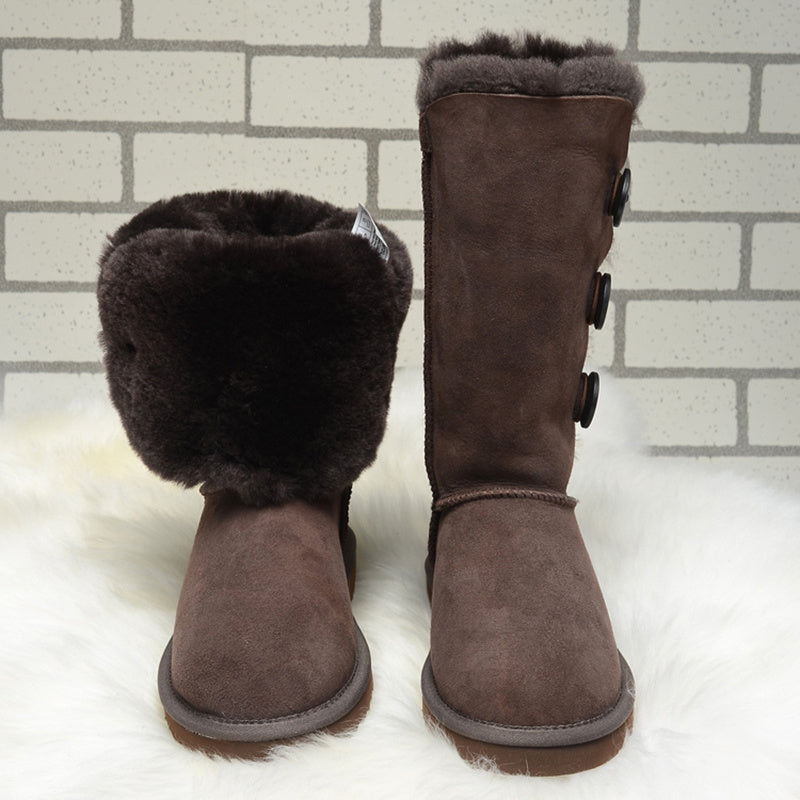 Snow boots women's fur one high tube