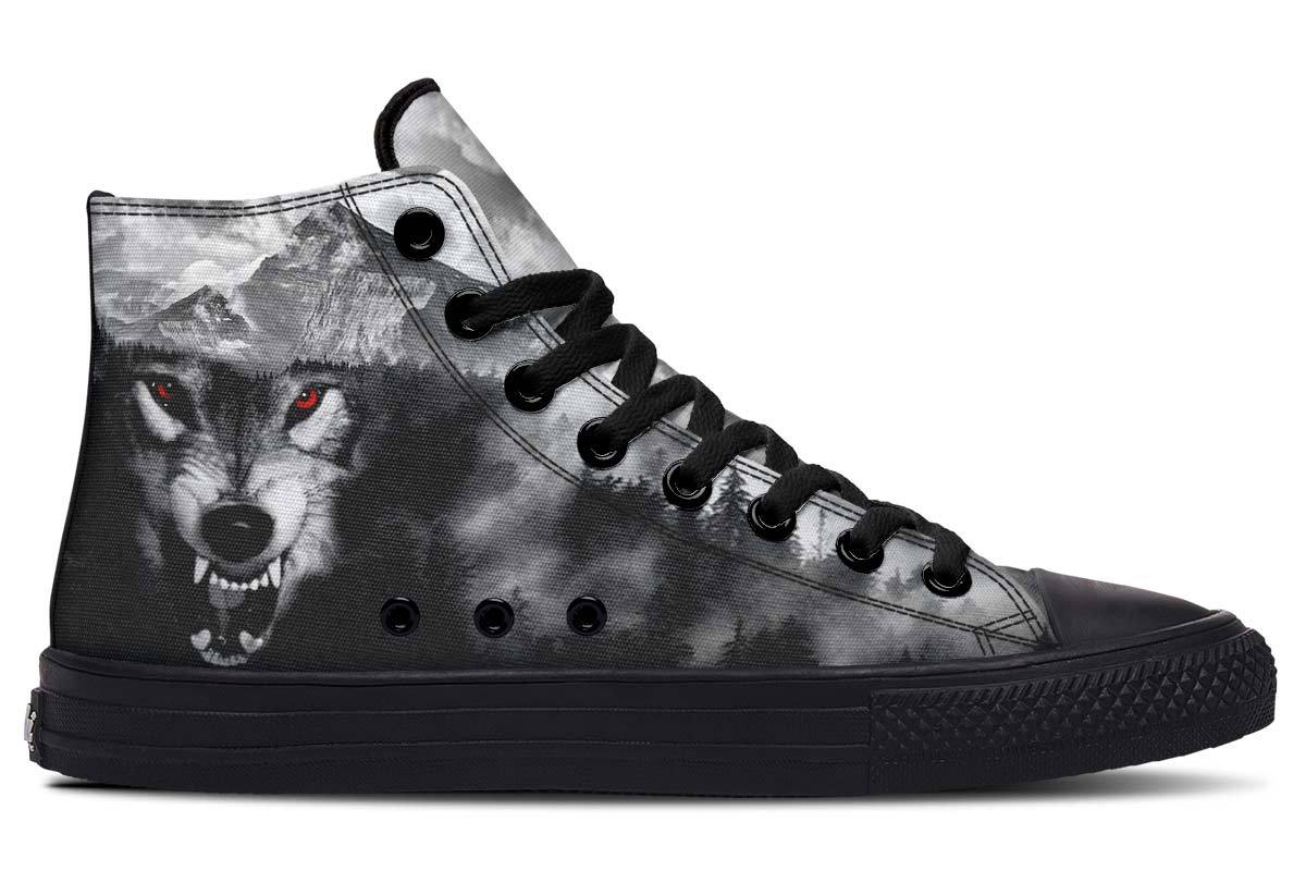 Printed Couple High-top Canvas Shoes