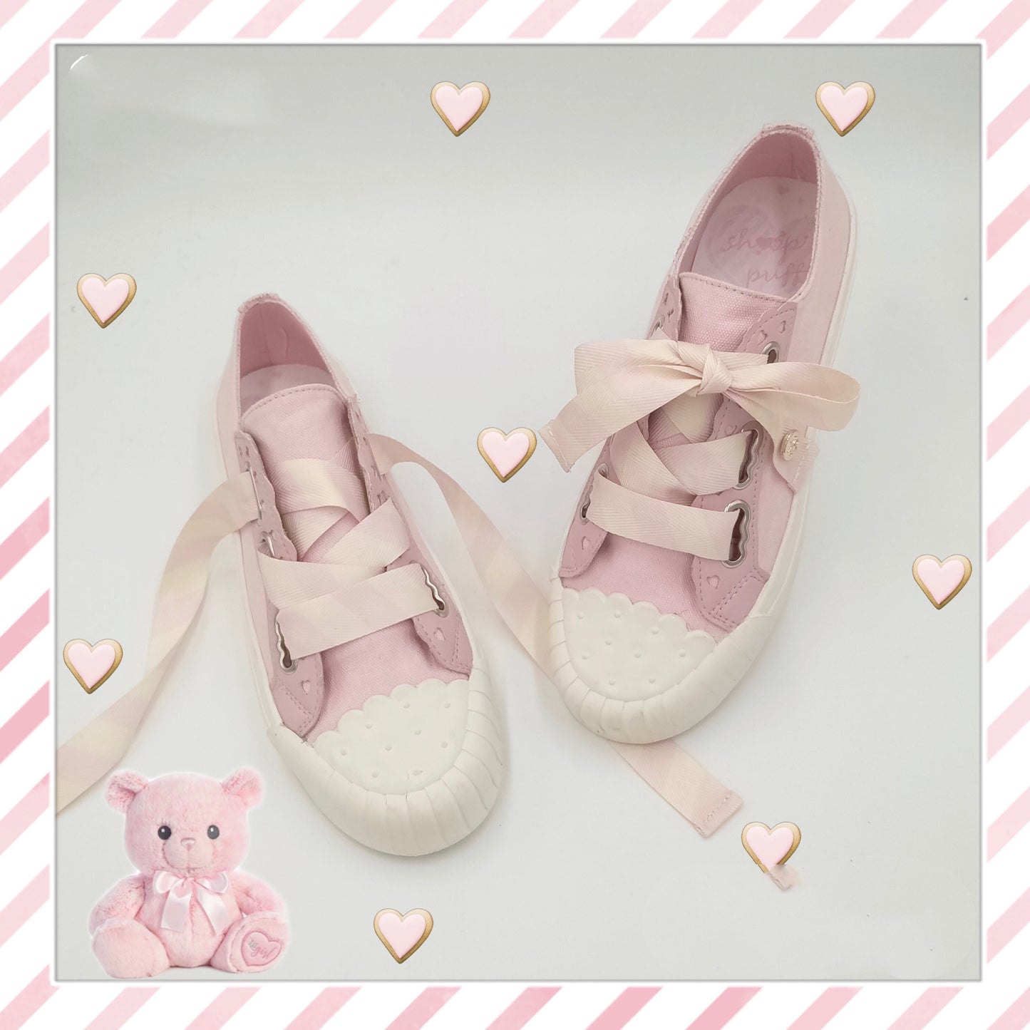 Zapatos de lona con forma de galleta pequeña, estilo oveja, estilo Lolita, originales, Wild Biscuit