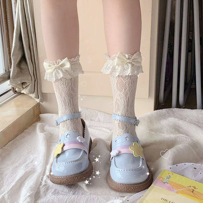 Sapatos de boneca de estudante de cabeça redonda japonesa Lolita