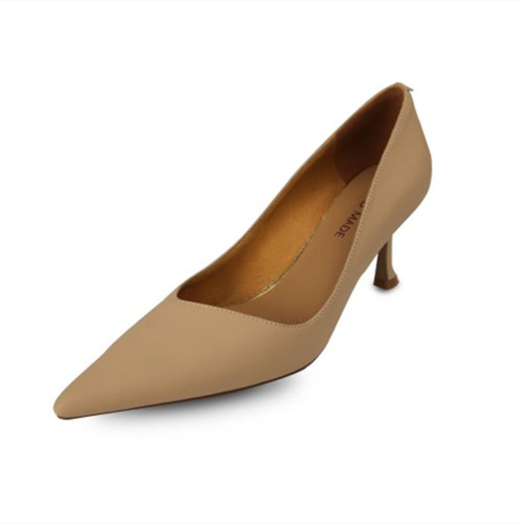 Pointed Pumps Stiletto High Heels Ladies Sheepskin 7cm