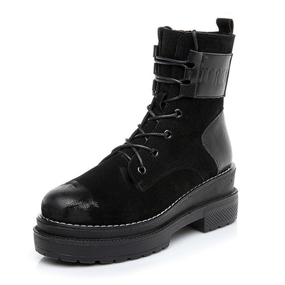 Botas Martin para mujer estilo británico estilo coreano tacón grueso salvaje