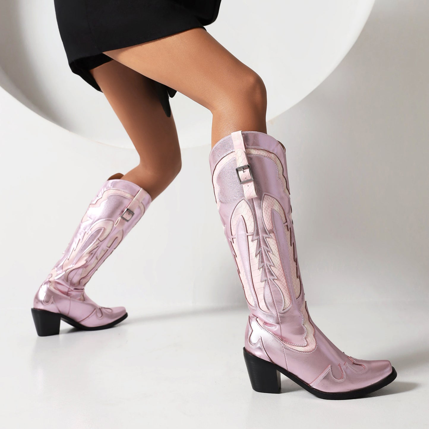 Novas botas de salto alto da moda feminina