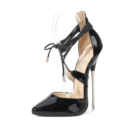 Hollow high-heeled shoes