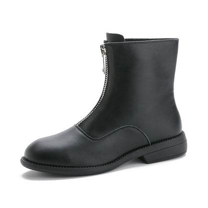 Horseshoe heel mid-tube women's boots