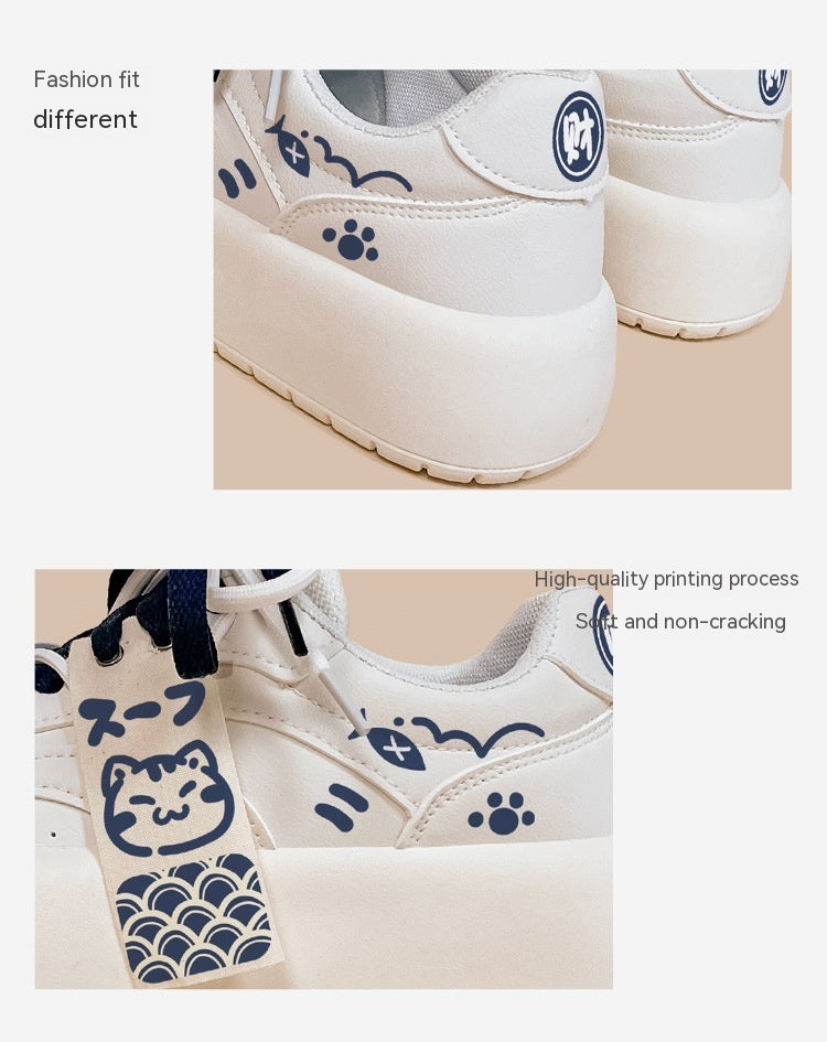 Japanese Cute Girls' Sports And Leisure Bread Shoes Design Sense