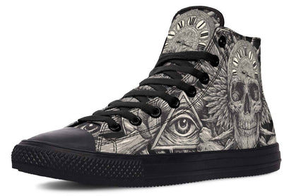 Printed Couple High-top Canvas Shoes