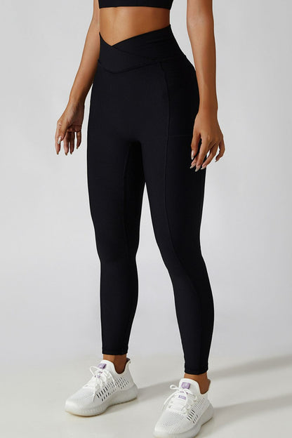 Leggings ativas com cintura cruzada Bae básicas