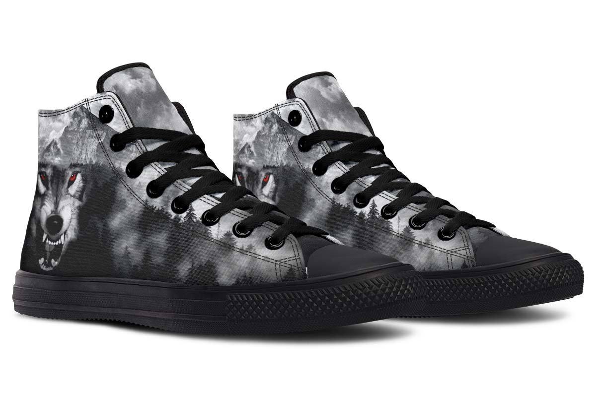 Printed Couple High-top Canvas Shoes