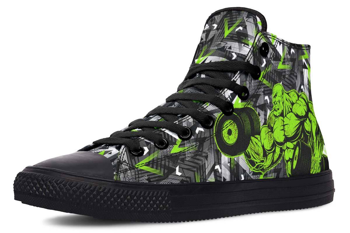 Printed Couple High-top Canvas Shoes