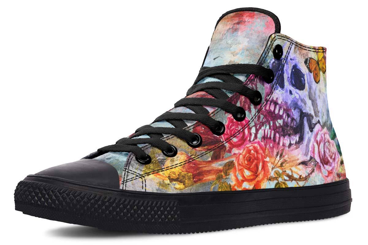 Printed Couple High-top Canvas Shoes