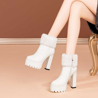 Nuevos zapatos de mujer Botas de mujer de piel suave