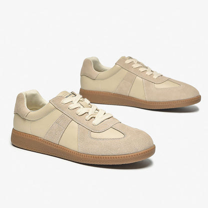 Zapatos de Cuero Mujer Retro Blanco Deportivo