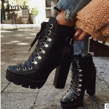 Women's High Heel Mid-heel Boots Thick Heel Women's Boots