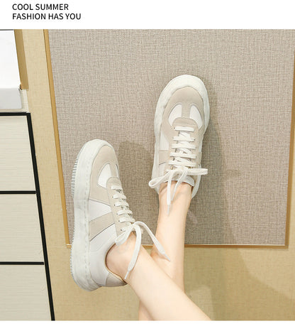 Slim Casual Sports Lace-up Women's White Shoes Fashion Sports Leisure Board