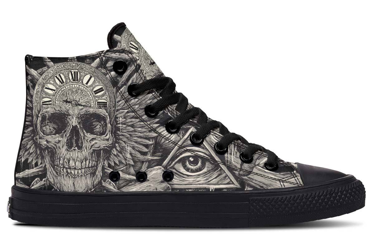 Printed Couple High-top Canvas Shoes