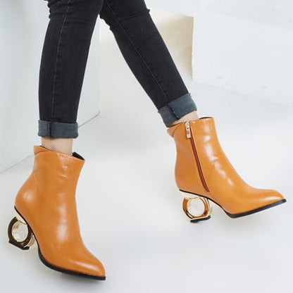 Botas cortas otoño e invierno zapatos de tacón mujer