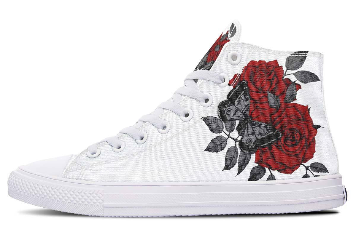 Zapatos de lona de caña alta con estampado de pareja