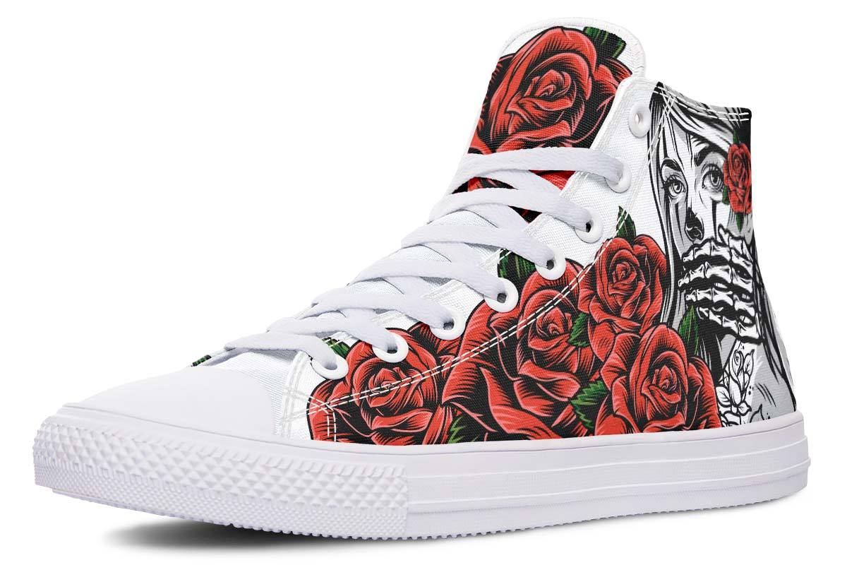 Printed Couple High-top Canvas Shoes