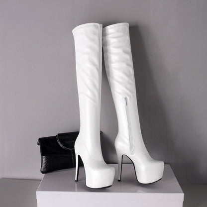 Autumn And Winter New High-heeled Women's Nightclub Over-the-knee Boots