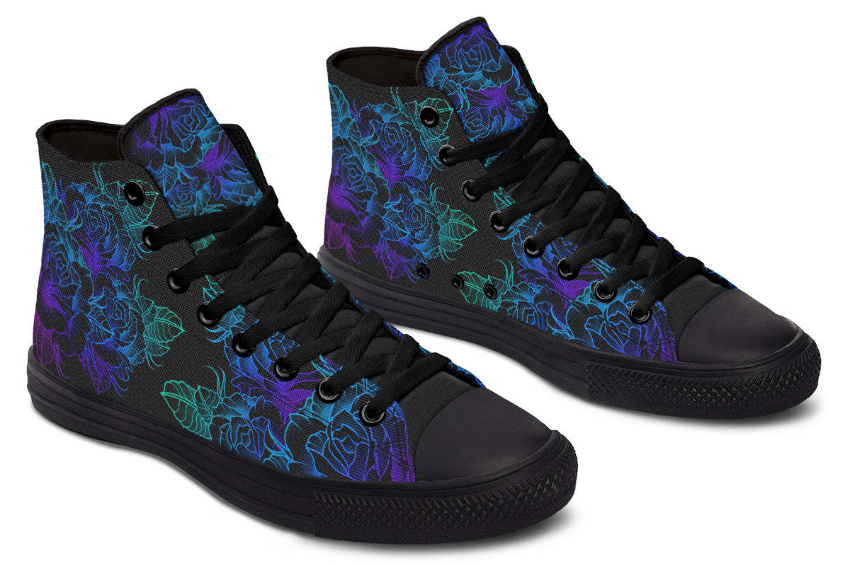 Printed Couple High-top Canvas Shoes