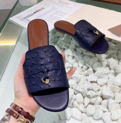 Zapatos planos de cuero con punta recta para mujer, nuevos de verano