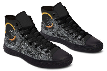 Printed Couple High-top Canvas Shoes