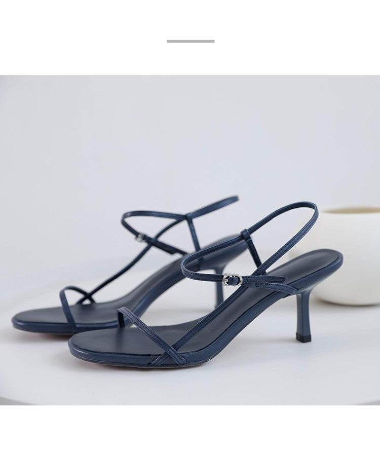 Novas sandálias peep-toe redondas para mulheres