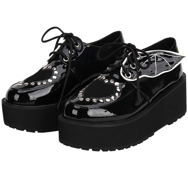 Platform women's shoes with platform wings