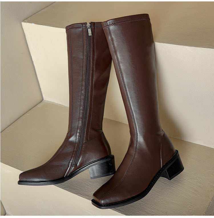 Botas novas femininas, mas com zíper lateral no joelho