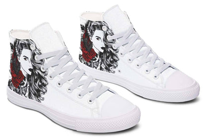 Printed Couple High-top Canvas Shoes