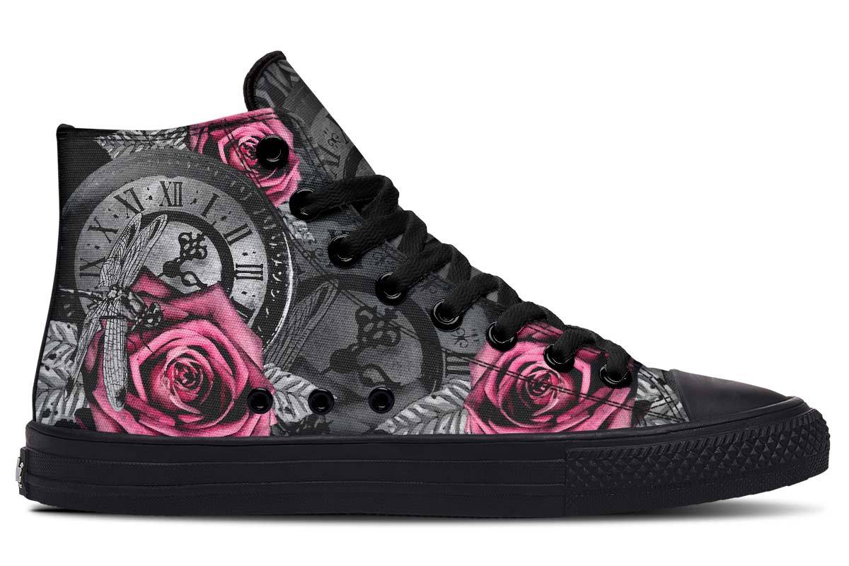 Zapatos de lona de caña alta con estampado de pareja