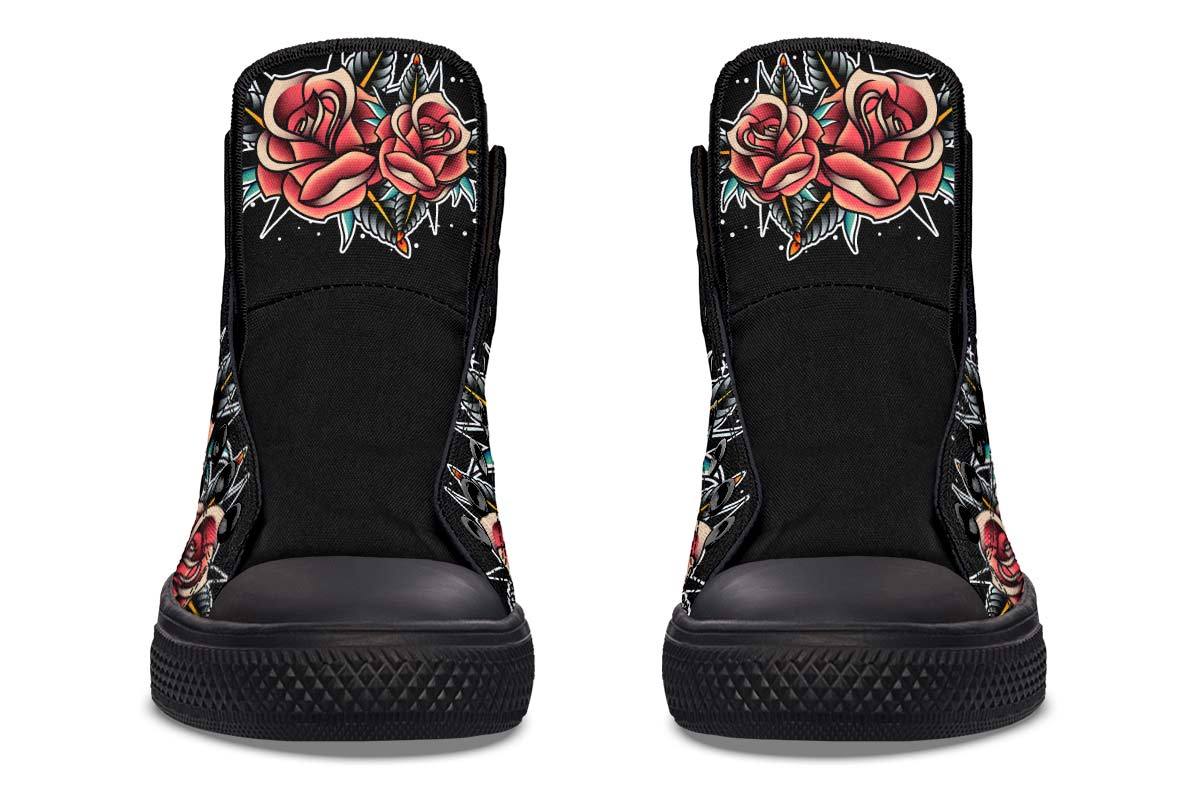 Printed Couple High-top Canvas Shoes