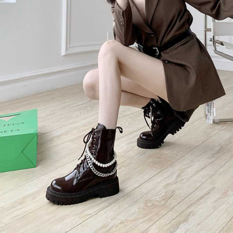 Women's Boots Thick High Heel Round Toe Short Boots Casual