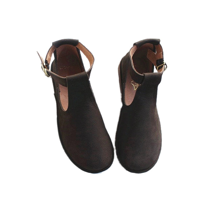 Original feito à mão primeira camada de couro de vaca antiderrapante sola macia sapatos femininos