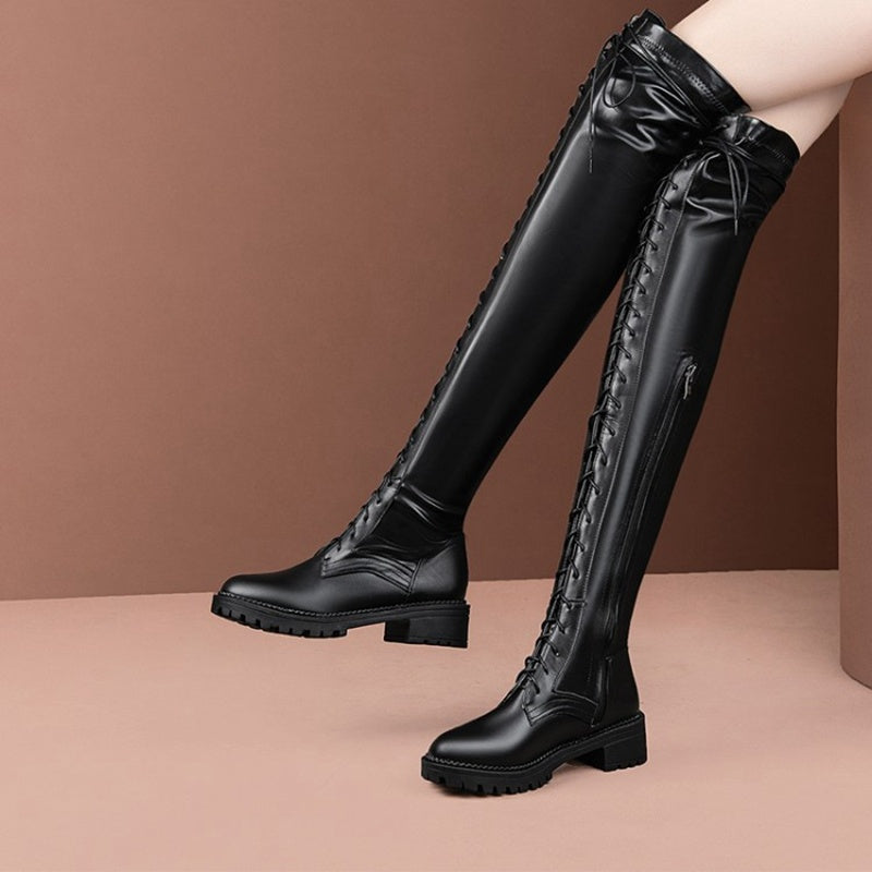 Botas de moda hasta la rodilla para mujer