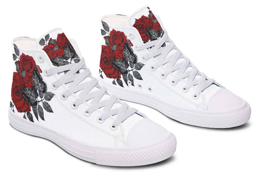 Sapatos de lona de cano alto estampados para casal