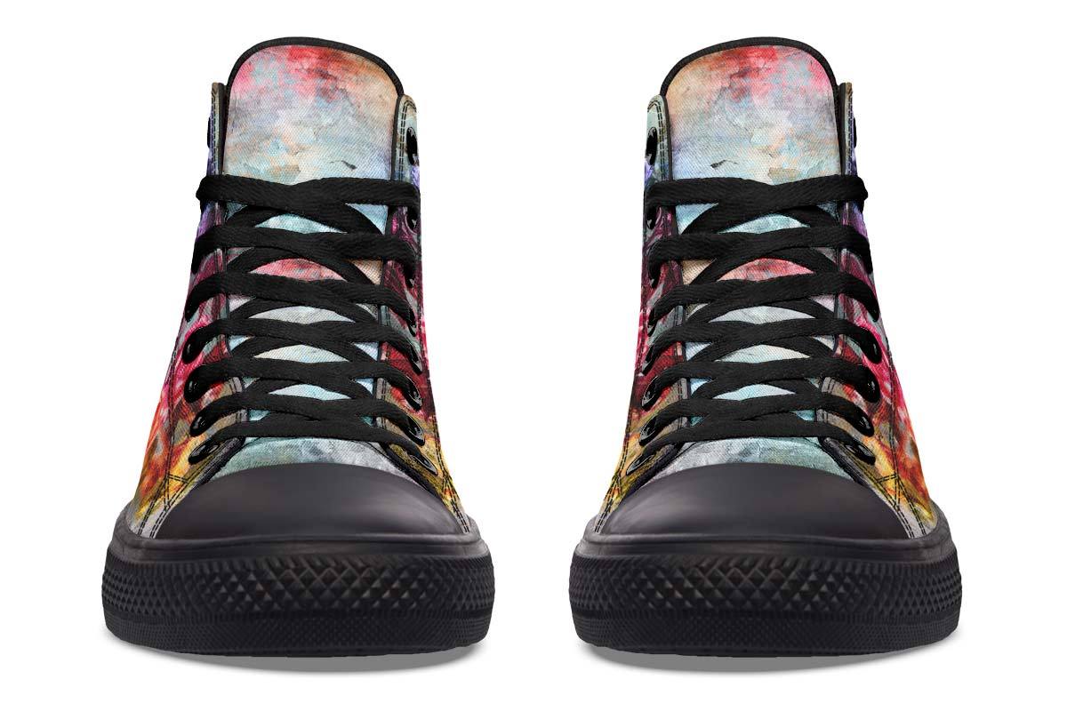 Printed Couple High-top Canvas Shoes