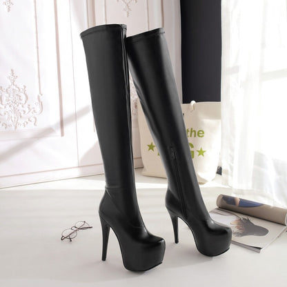 Autumn And Winter New High-heeled Women's Nightclub Over-the-knee Boots