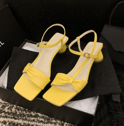 Gentle Simple And Comfortable Bow Strap Sandals