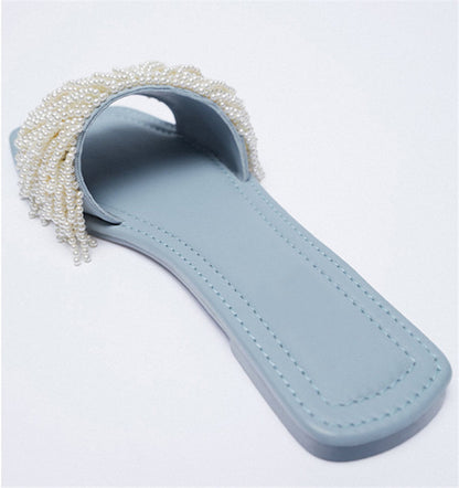 Sandalias romanas planas New Resort Pearl para mujer