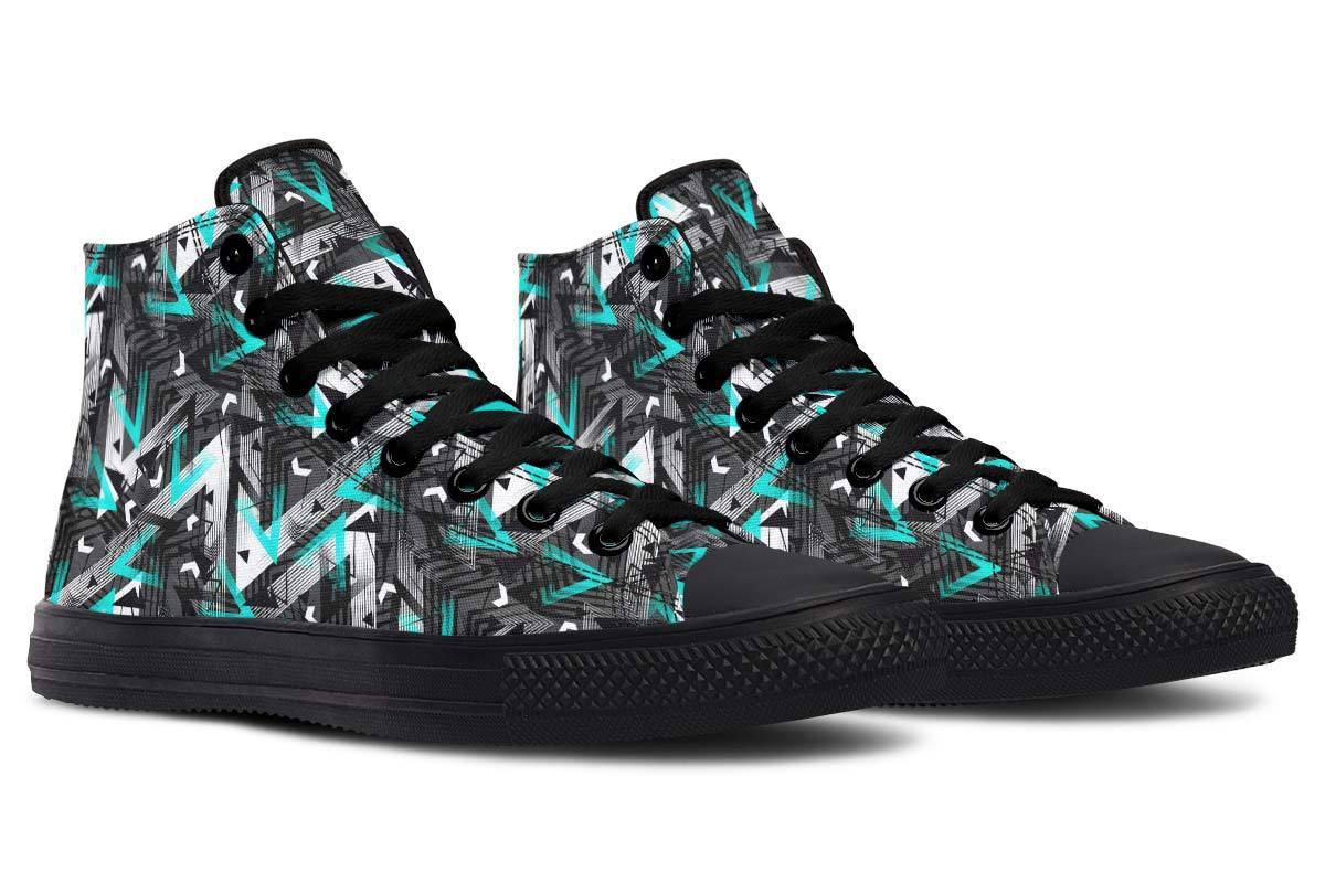 Printed Couple High-top Canvas Shoes