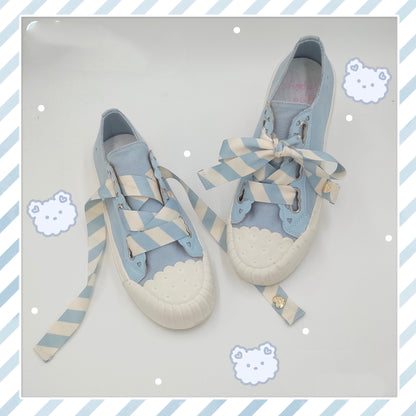 Zapatos de lona con forma de galleta pequeña, estilo oveja, estilo Lolita, originales, Wild Biscuit